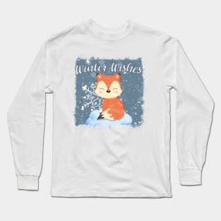 BLUE WINTER WISHES Long Sleeve T-Shirt